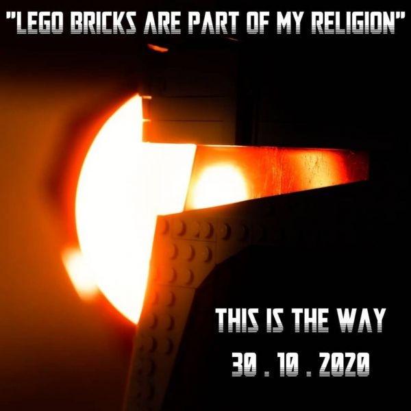 questa è la via, presentazione casco mandalorian in mattoncini LEGO