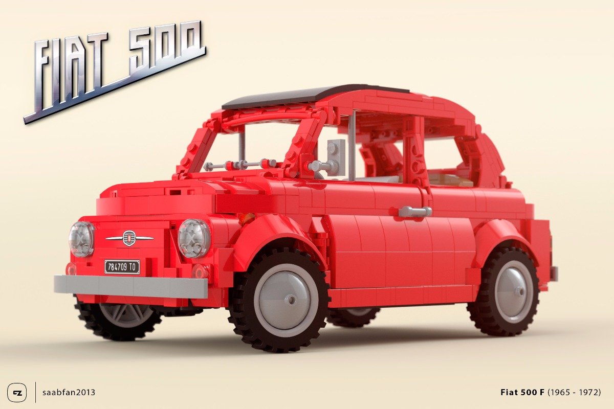 Render mecabrick progetto fiat 500