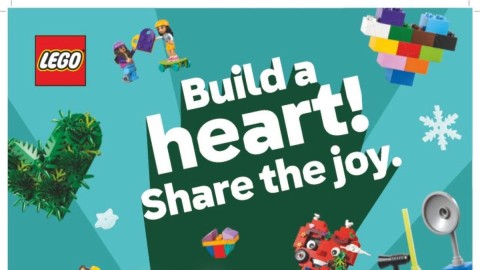 Costruisci un cuore e condividi la gioia con LEGO® #BuildToGive