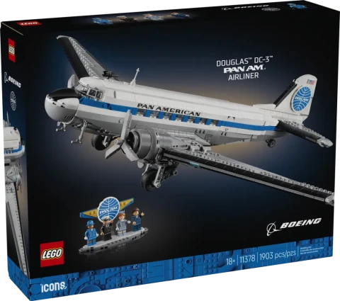 LEGO® ICONS 11378 CELEBRA UNA LEGGENDA DEI CIELI CON IL DOUGLAS™ DC‑3™ PAN AM® AIRLINER
